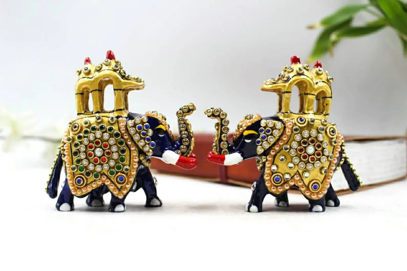 Artisanal Stonework Elephant Showpiece Small