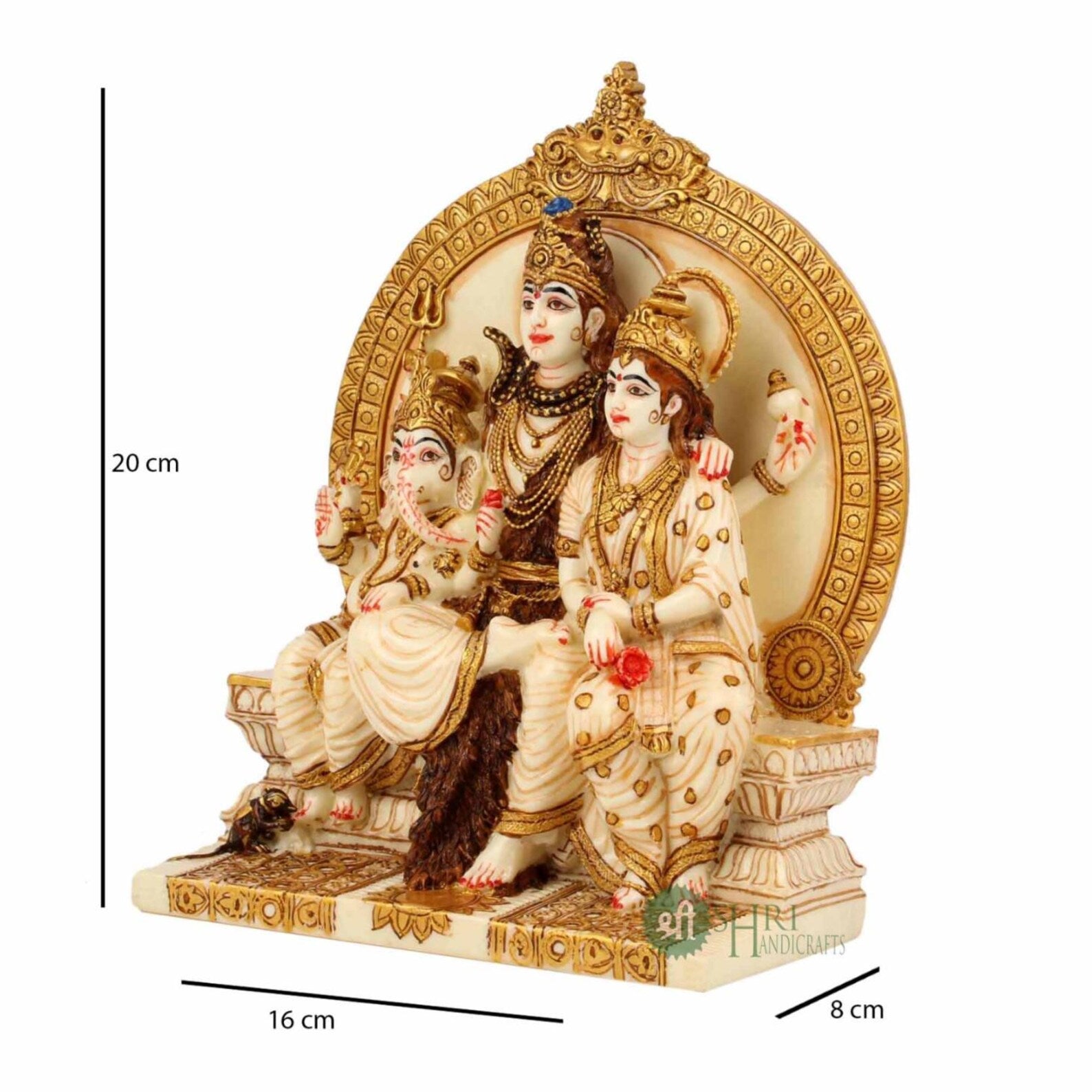 Shiva Pariwar Idol with Parvati & Ganesha