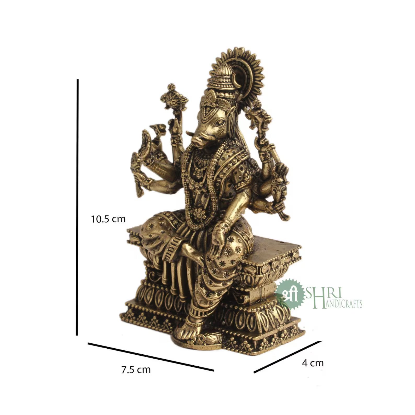 4 Inch Brass Varahi Amman Idol
