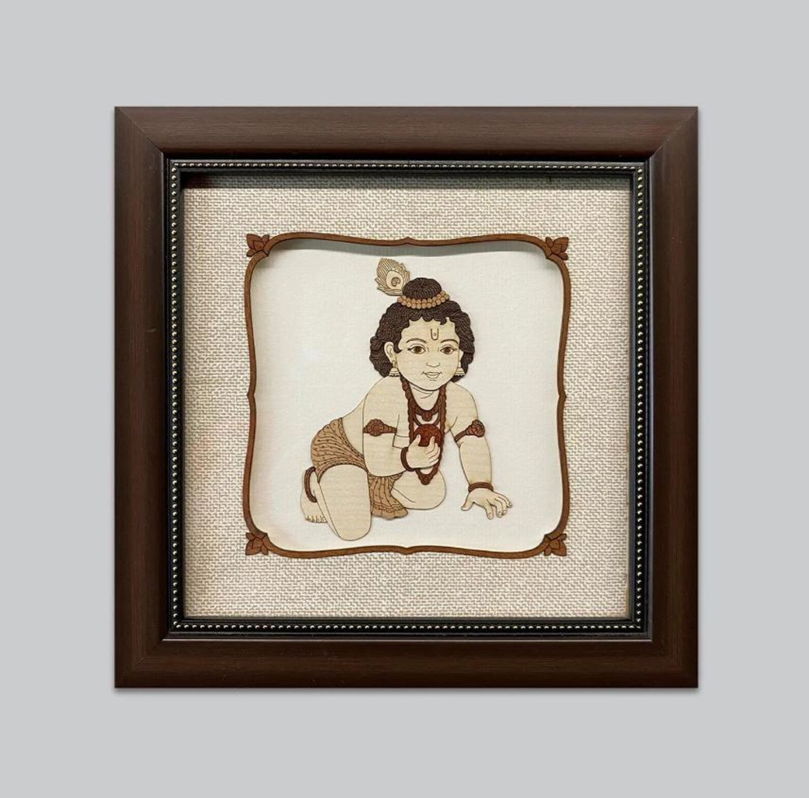 Balkrishna Wooden Art Frame – 8 x 8 Inches