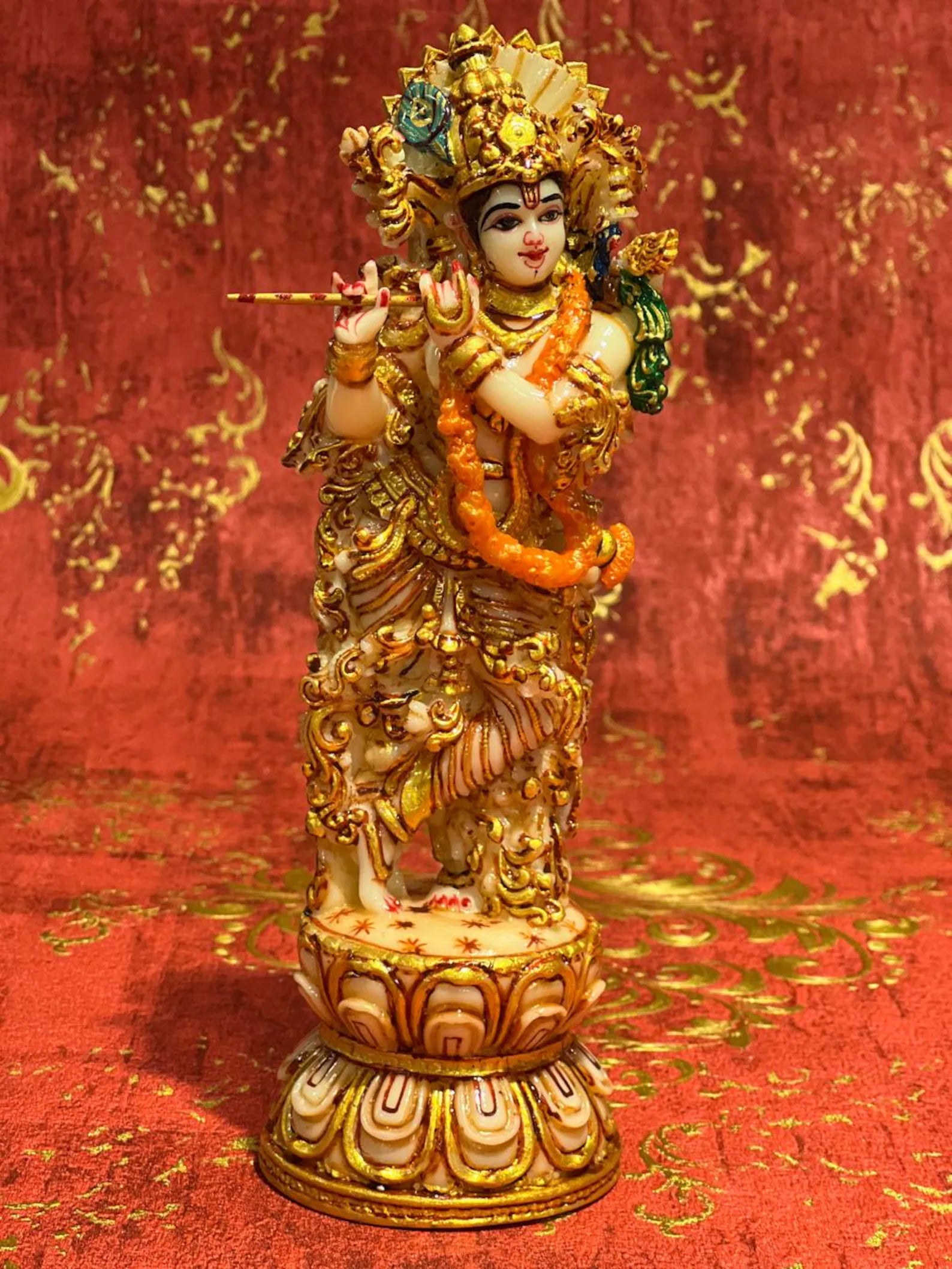 9" Krishna Standing on Base