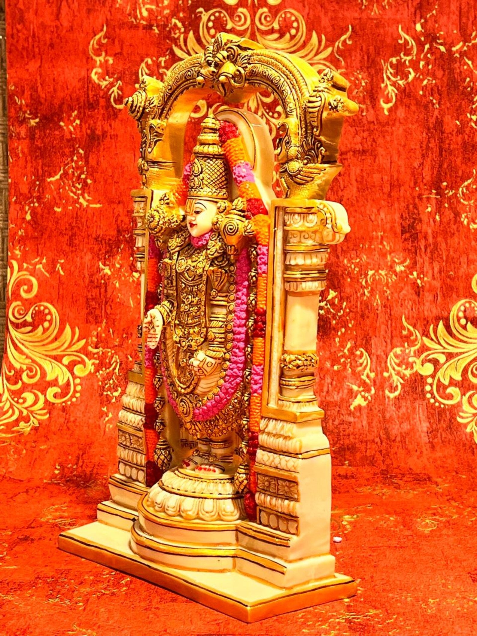15 Inch Tirupati Standing Mehrav in Marble Dust