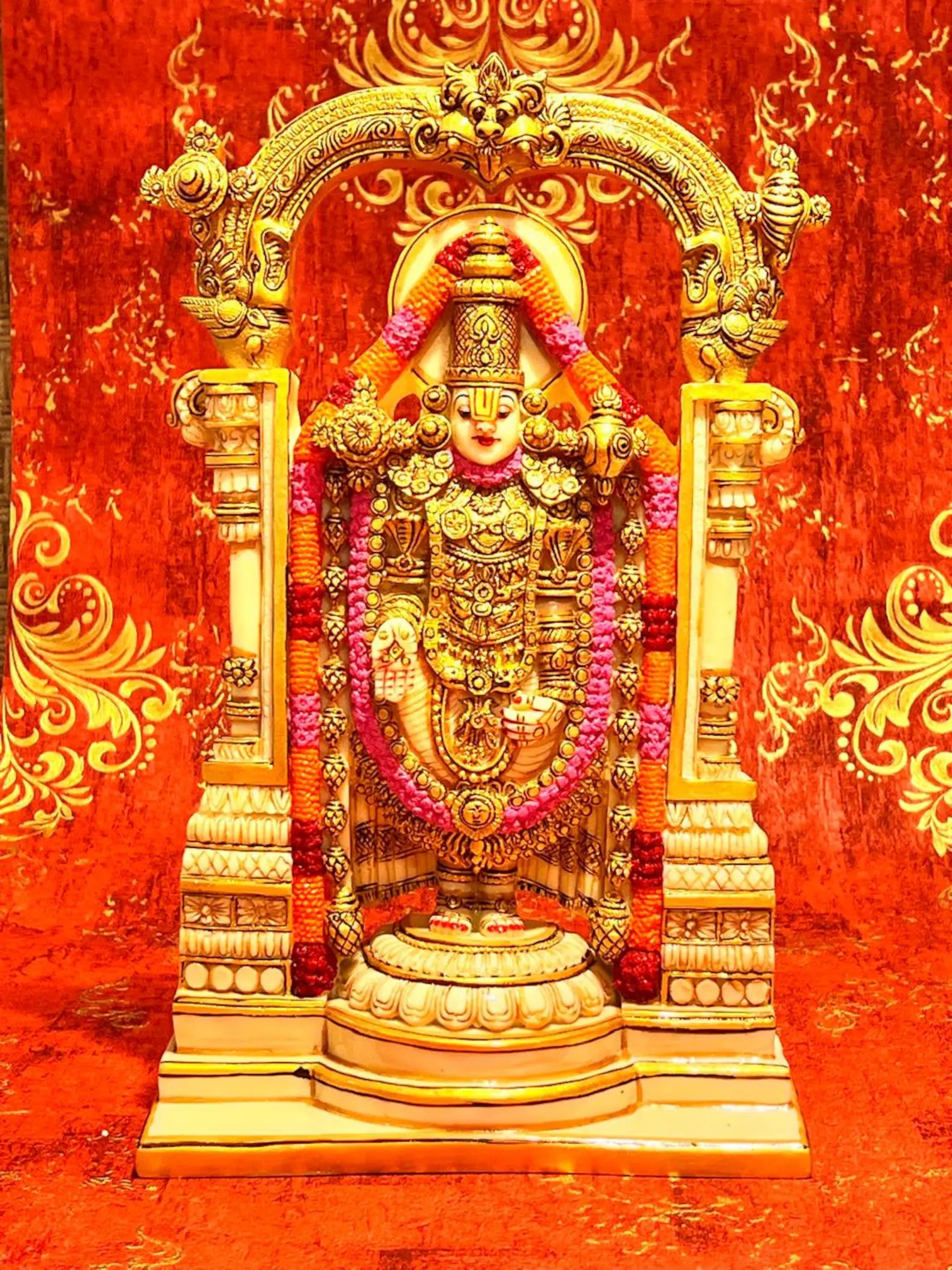 15 Inch Tirupati Standing Mehrav in Marble Dust
