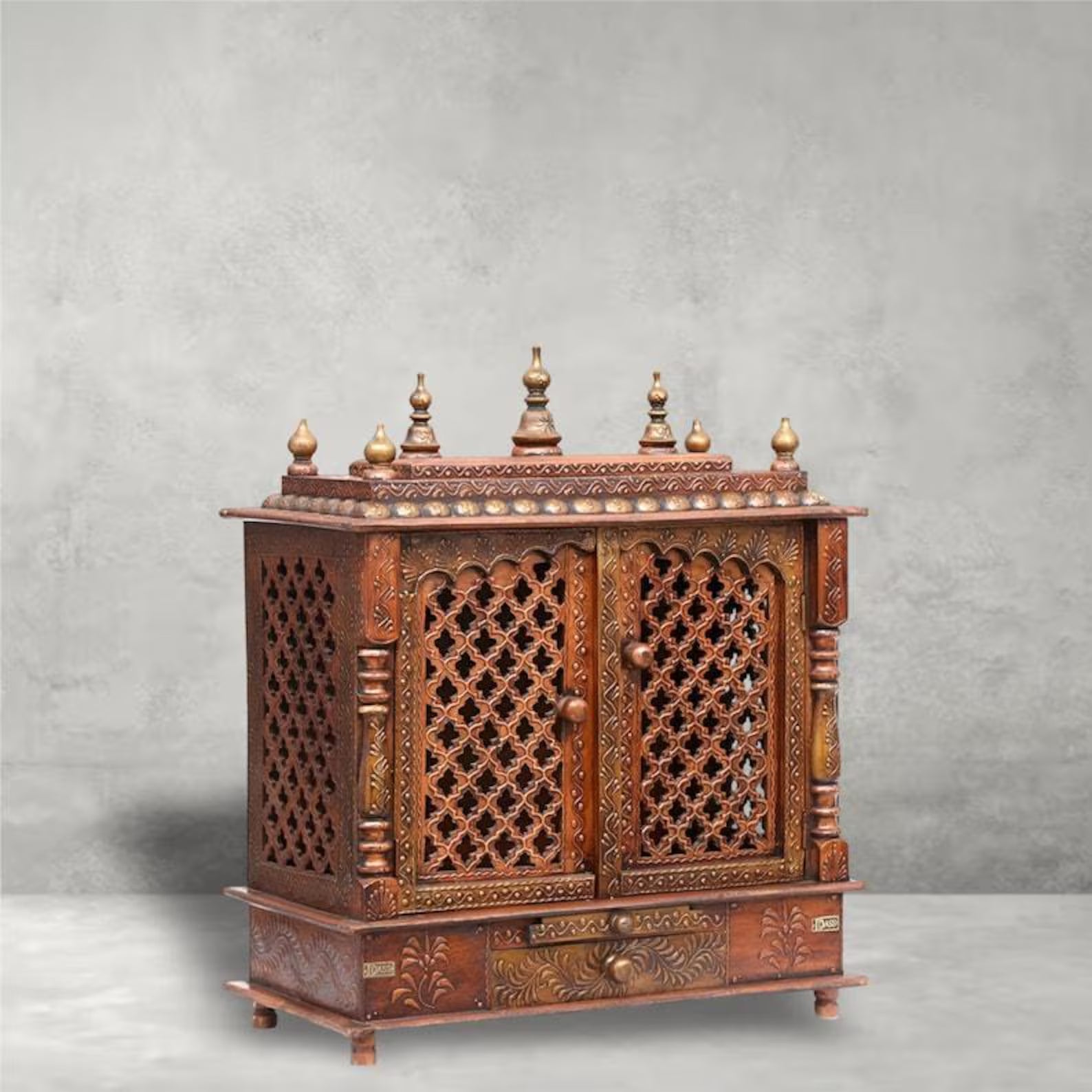 Home temple Handmade Customizable Home Wooden Temple solid teakwood hand carved unique Large Wooden Mandir All Handcrafted Carving