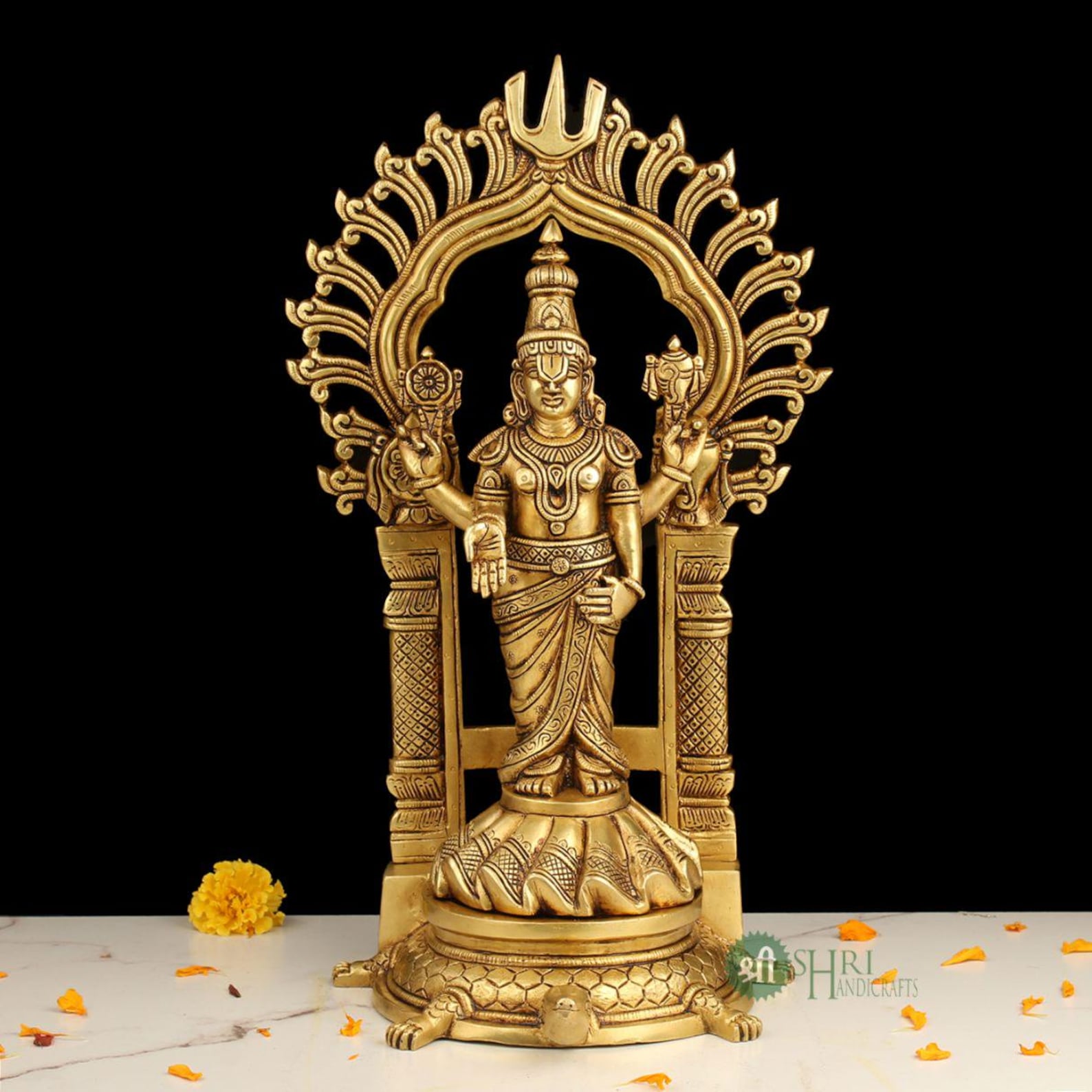 17 Inch Brass Tirupati Balaji Idol