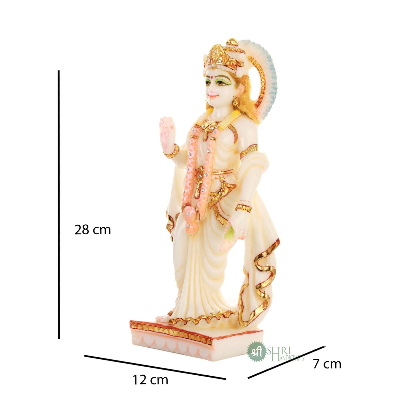 12 Inch Radha Marble Dust Idol