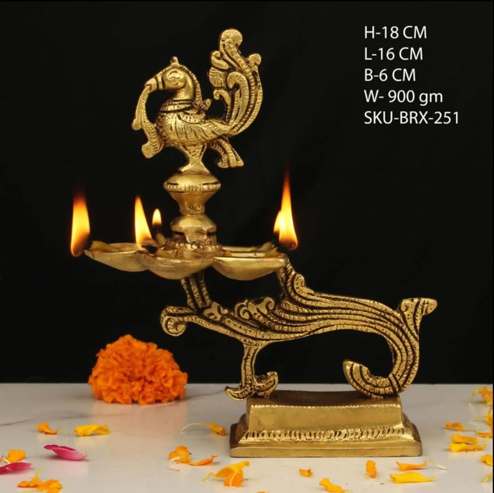 7 Inch Traditional Handcrafted Brass Deepak