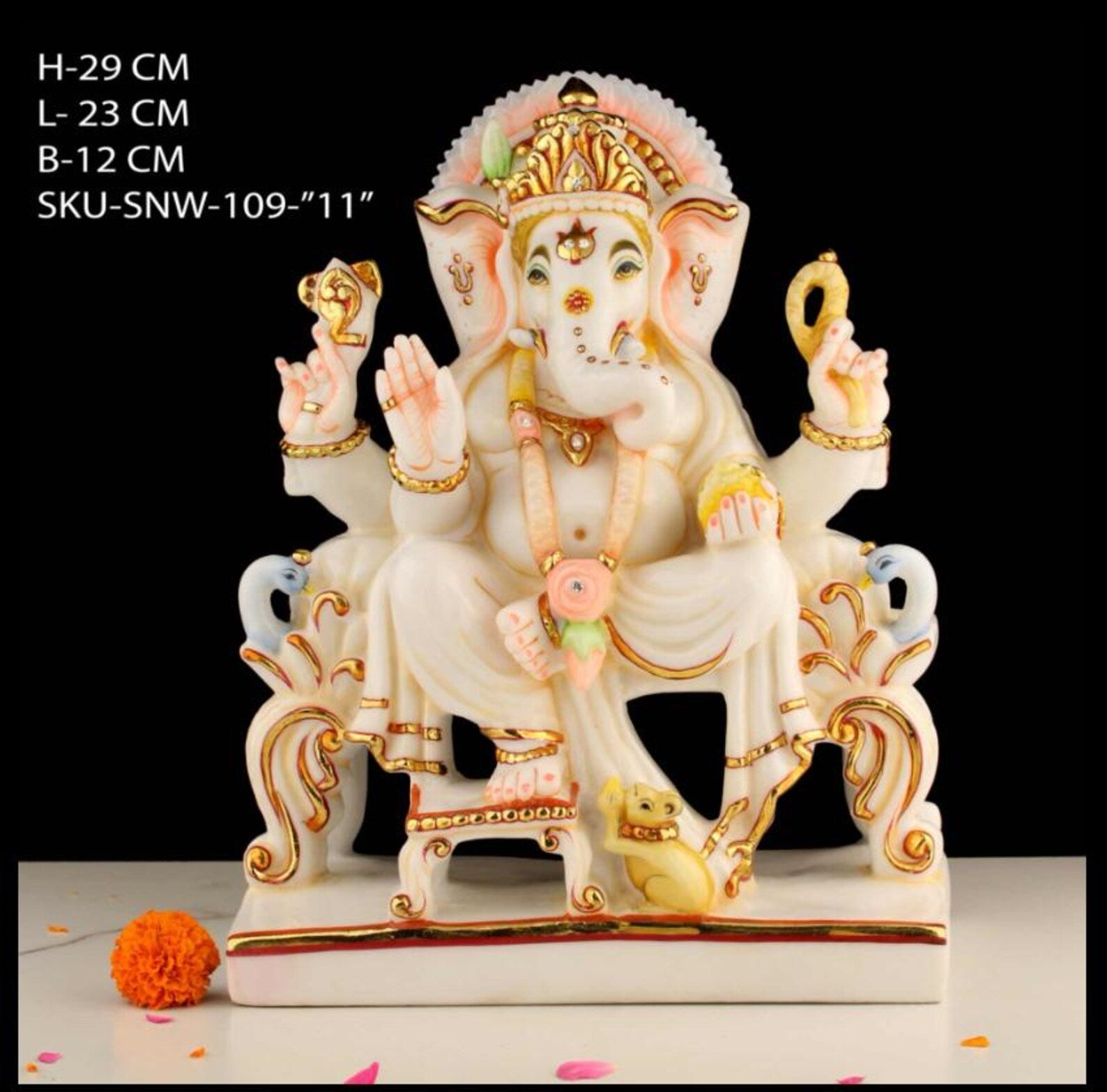11 Inch Ganesh Resin Idol